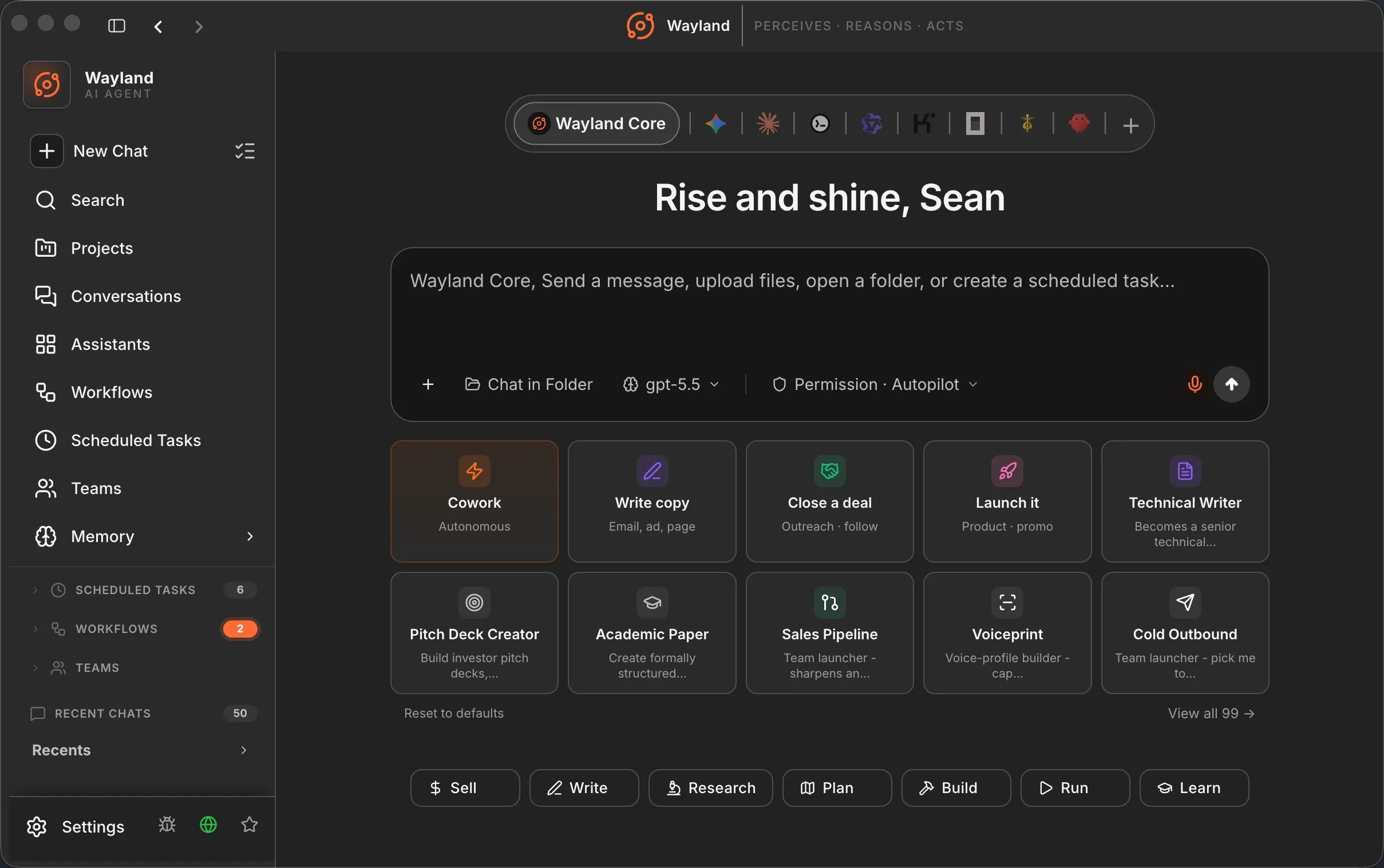 Wayland dashboard: command every AI agent from one workspace